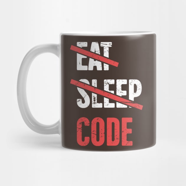 Eat Sleep Code – Programmer Quote by MeatMan